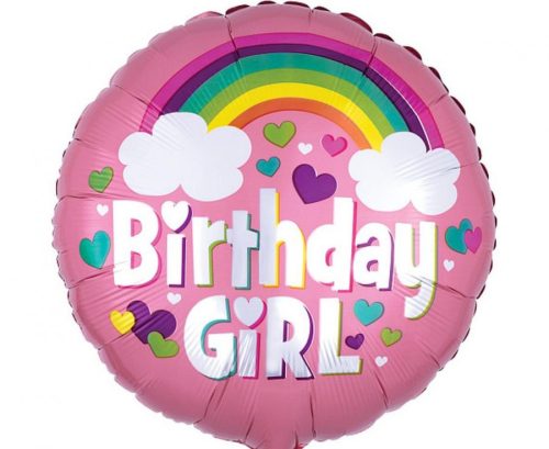 Happy Birthday Rainbow Birthday Girl foil balloon 46 cm