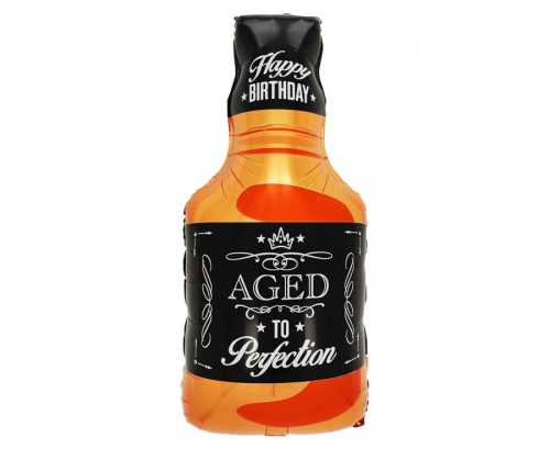 Happy Birthday Age of Perfection Whisky foil balloon 65 cm