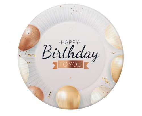 Happy Birthday Balloon Happy Birthday paper plate set of 6 - 18 cm