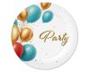 Party Balloon paper plate set of 6, 18 cm