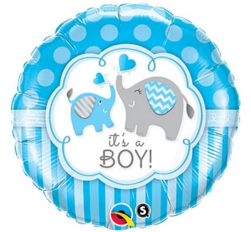 Happy Birthday Elephant It's a Boy foil balloon 46 cm