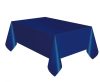 Colour Dark Blue, Blue plastic tablecloth 137x274 cm