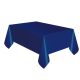 Colour Dark Blue, Blue plastic tablecloth 137x274 cm