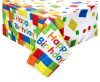 Construction Blocks Building Blocks Plastic Tablecloth 137x213 cm