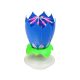 Colour Blue Blue Flower Musical Birthday Candle Set