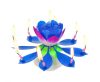 Colour Blue Blue Flower Musical Birthday Candle Set