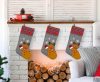 Christmas Reindeer i fireplace stocking, boot 51 cm