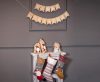 Christmas Reindeer i fireplace stocking, boot 51 cm