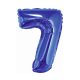 Number Blue, Blue 7 mini number foil balloon 35 cm