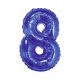 Number Blue, Blue number 8 mini foil balloon 35 cm