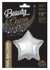 Happy Birthday Silver Silver star foil balloon 44 cm