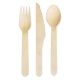 Party Wooden Wooden Cutlery Set 6 Pieces