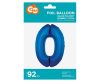 Number B&C Blue Blue Number 0 Foil Balloon 92 cm