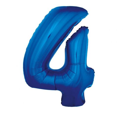 Number B&C Blue Blue Number 4 Foil Balloon 92 cm