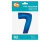 Number B&C Blue Blue number 7 foil balloon 92 cm