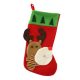 Christmas Brown Reindeer stocking, boot 41 cm