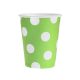 Colour Green Polka Dots Green paper cup set of 6 pcs 270 ml