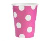 Colour Polka Dots Magenta paper cup 6 pcs 270 ml