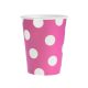 Colour Polka Dots Magenta paper cup 6 pcs 270 ml