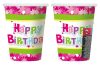 Happy Birthday Pink Happy Birthday Paper Cup 6 pcs 270 ml