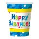 Happy Birthday Blue Happy Birthday paper cup 6 pcs 270 ml