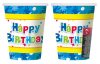 Happy Birthday Blue Happy Birthday paper cup 6 pcs 270 ml