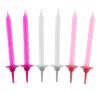 Colour Pattern 3 Pink Birthday Candle Set