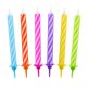 Colour Spiral birthday candle set, 12 pcs