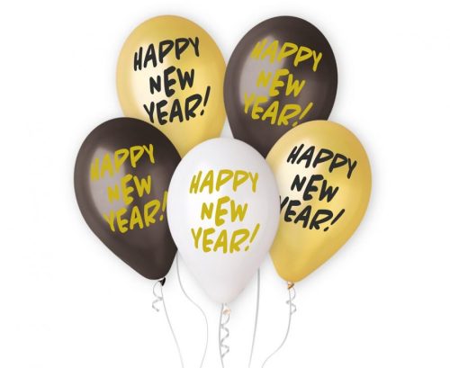 Happy New Year Happy New Year balloon, 5 pcs 13 inch (33 cm)