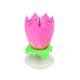 Colour Pink Pink Flower Musical Birthday Candle Set