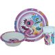 Dragon Dragon, Glam dinnerware set, micro plastic set in Box