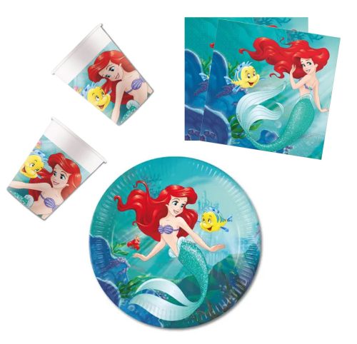 Disney Princess Ariel Curious party set 36 pcs with 23 cm plates