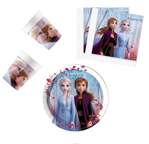 Disney Frozen Leaf party set with 36 pieces and 20 cm plates