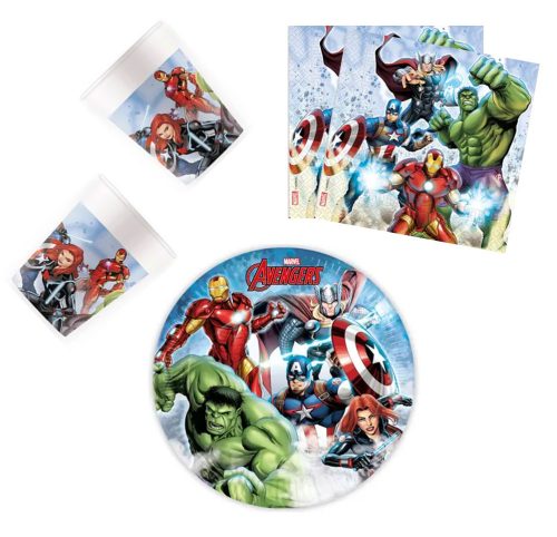 Avengers Infinity Stones party set 36 pieces with 23 cm plate