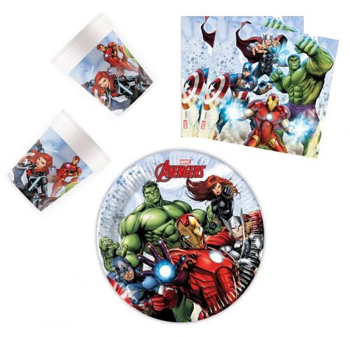 Avengers Infinity Stones party set 36 pieces with 20 cm plate