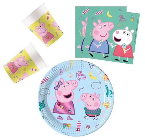 Peppa Pig Messy Play party set with 36 pieces and 23 cm plate