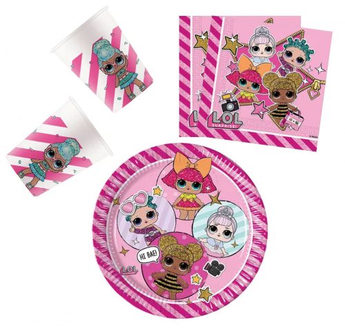 LOL Surprise Glitterati party set 36 pcs with 23 cm plate