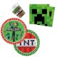 Minecraft Green party set 36 pcs with 23 cm plate