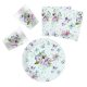 Butterfly Turquoise party set 36 pcs with 23 cm plate