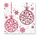 Christmas Xmas Red Balls i napkins 20 pcs 33x33 cm