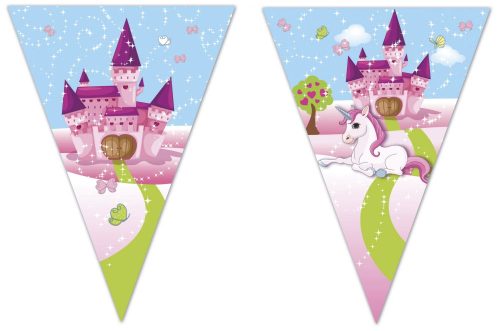 Unicorn Castle flag garland 2.3 m