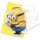 Minions The Rise of Gru party invitation 6 pcs