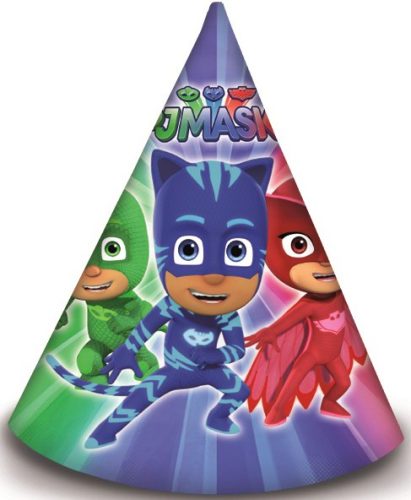 PJ Masks Trio party hat, bicorne 6 pcs