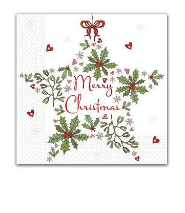 Christmas Rising Star i napkin 20 pcs 33x33 cm