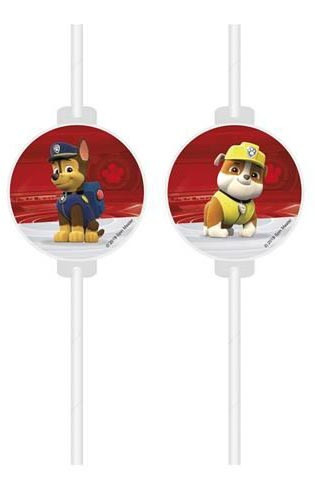 Paw Patrol Ready For Action paper straw, set of 4