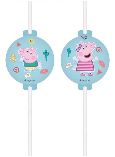 Peppa Pig Messy Play paper straw, set of 4 FSC