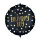 Happy Birthday Black-Gold Birthday Boy foil balloon 46 cm