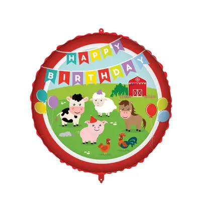 Farm  Happy Birthday foil balloon 46 cm