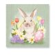 Easter Bunny and Flowers napkin pack of 20 33x33 cm