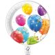 Balloon Sparkling paper plate 8 pcs 23 cm FSC